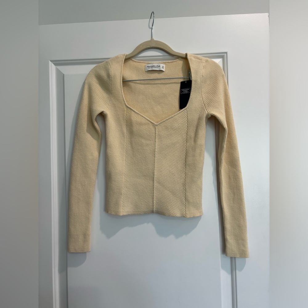 Abercrombie & Fitch Soft A&F Collection Yellow Long Sleeve Top